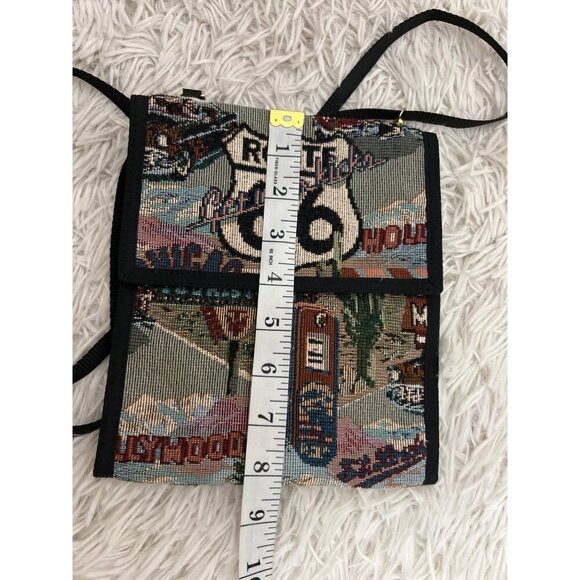 Danny K Vintage Route 66 Purse Folds out Crossbody Tapestry bag - Picture 7 of 7